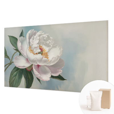 Fotomural decorativo para cabecero de cama con diseño de peonía