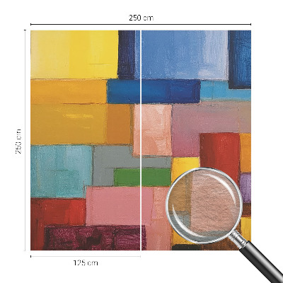Mural de pared con estampado hermoso con rectángulos de colores