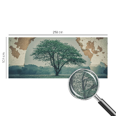 Fotomural decorativo para cabecero de cama con un diseño de un árbol solitario