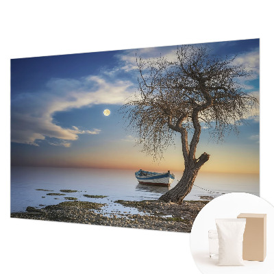Papel mural texturado decorativo con un paisaje tranquilo