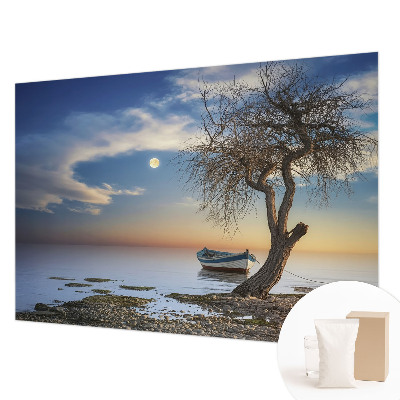 Papel mural texturado decorativo con un paisaje tranquilo
