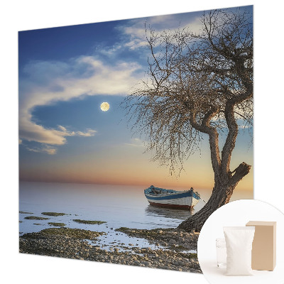 Papel mural texturado decorativo con un paisaje tranquilo