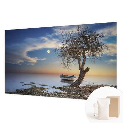 Papel mural texturado decorativo con un paisaje tranquilo