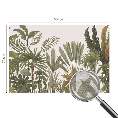 Mural decorativo con diseño de hojas exóticas