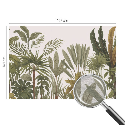 Mural decorativo con diseño de hojas exóticas