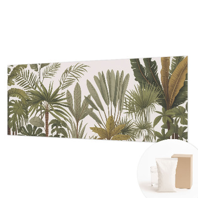 Mural decorativo con diseño de hojas exóticas