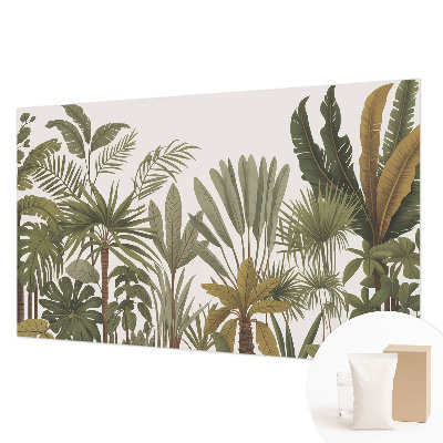 Mural decorativo con diseño de hojas exóticas