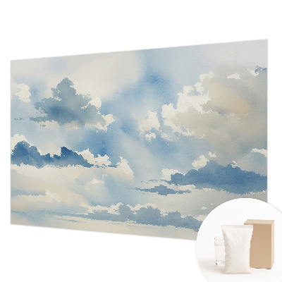Papel mural con patrón decorativo con diseño de nubes celestiales