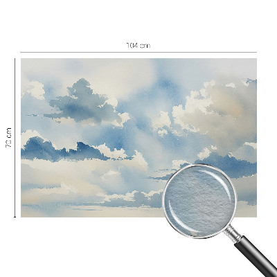 Papel mural con patrón decorativo con diseño de nubes celestiales