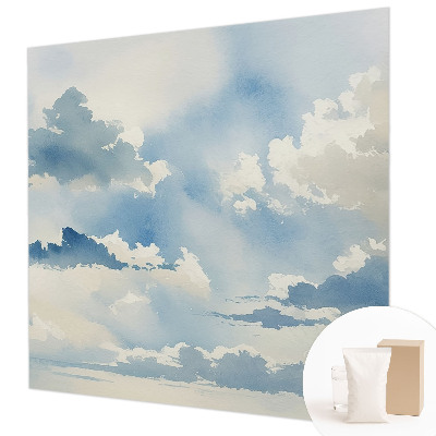 Papel mural con patrón decorativo con diseño de nubes celestiales