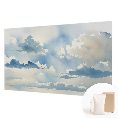 Papel mural con patrón decorativo con diseño de nubes celestiales