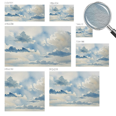 Papel mural con patrón decorativo con diseño de nubes celestiales