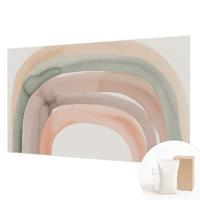 Mural de pared con estampado hermoso con motivos de arcos y arcoíris
