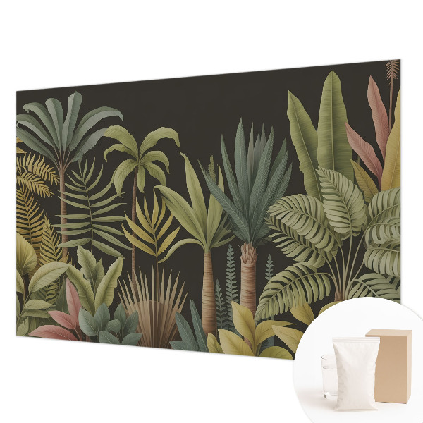 Mural decorativo con diseño de selva tropical