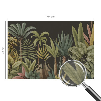 Mural decorativo con diseño de selva tropical