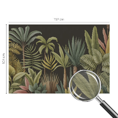Mural decorativo con diseño de selva tropical