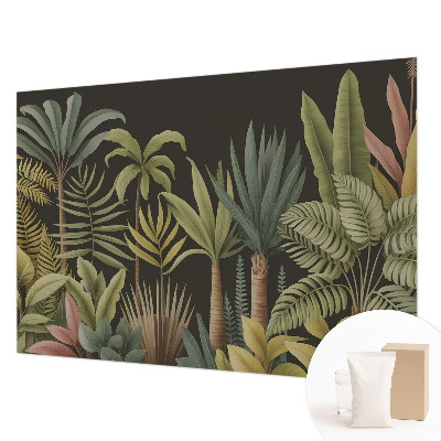 Mural decorativo con diseño de selva tropical