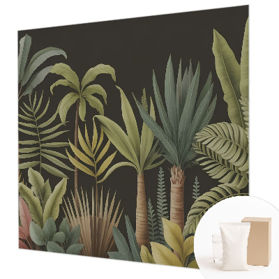 Mural decorativo con diseño de selva tropical