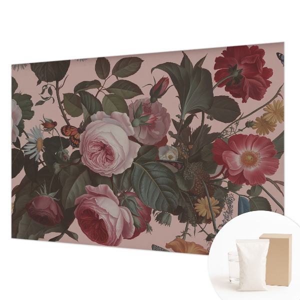 Fotomural decorativo para cabecero de cama con diseño floral elegante para cabecero