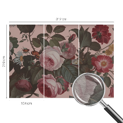 Fotomural decorativo para cabecero de cama con diseño floral elegante para cabecero