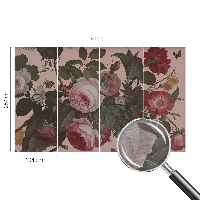 Fotomural decorativo para cabecero de cama con diseño floral elegante para cabecero