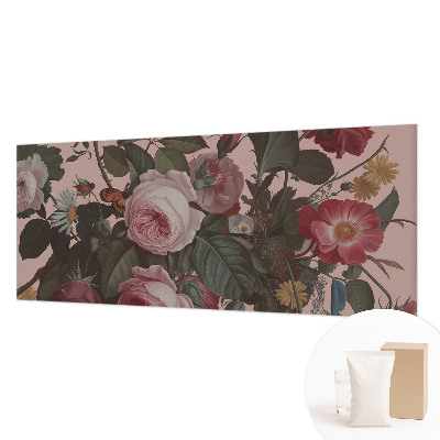 Fotomural decorativo para cabecero de cama con diseño floral elegante para cabecero