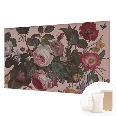 Fotomural decorativo para cabecero de cama con diseño floral elegante para cabecero