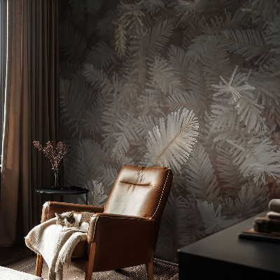 Mural de pared con estampado hermoso con diseño de ramitas escarchadas