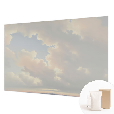 Mural decorativo con diseño de cielo en tonos pastel