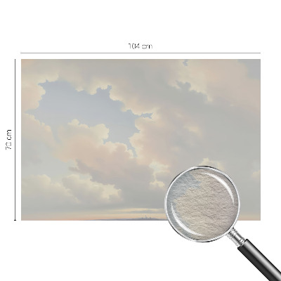 Mural decorativo con diseño de cielo en tonos pastel