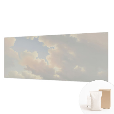 Mural decorativo con diseño de cielo en tonos pastel