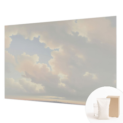 Mural decorativo con diseño de cielo en tonos pastel