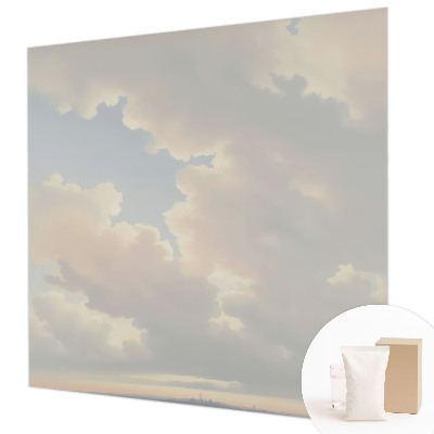 Mural decorativo con diseño de cielo en tonos pastel