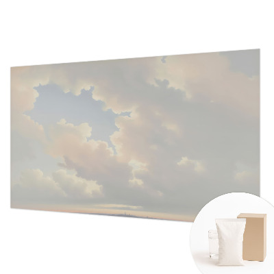 Mural decorativo con diseño de cielo en tonos pastel