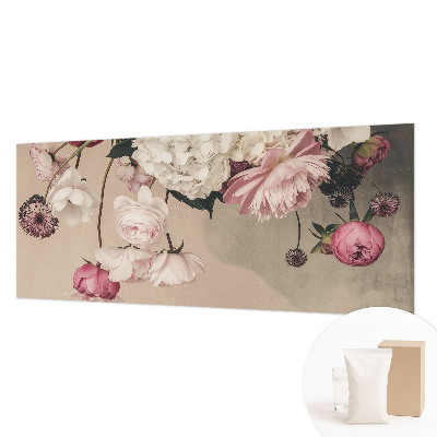 Papel mural con patrón decorativo con un diseño de flores románticas