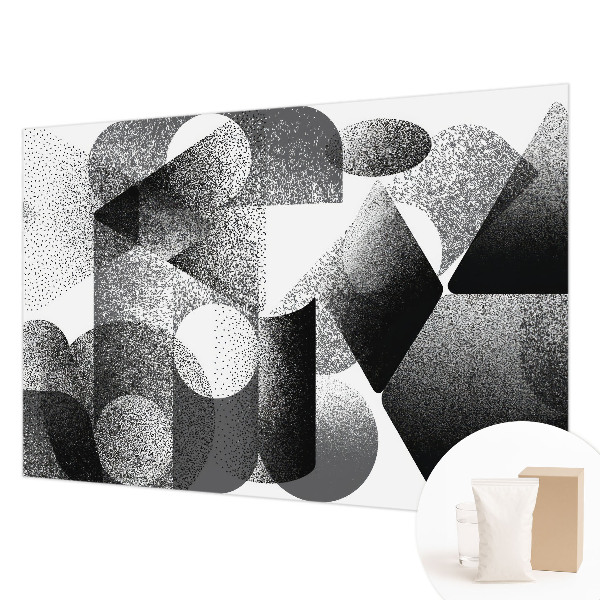 Fotomural decorativo para cabecero de cama con formas geométricas