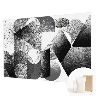 Fotomural decorativo para cabecero de cama con formas geométricas