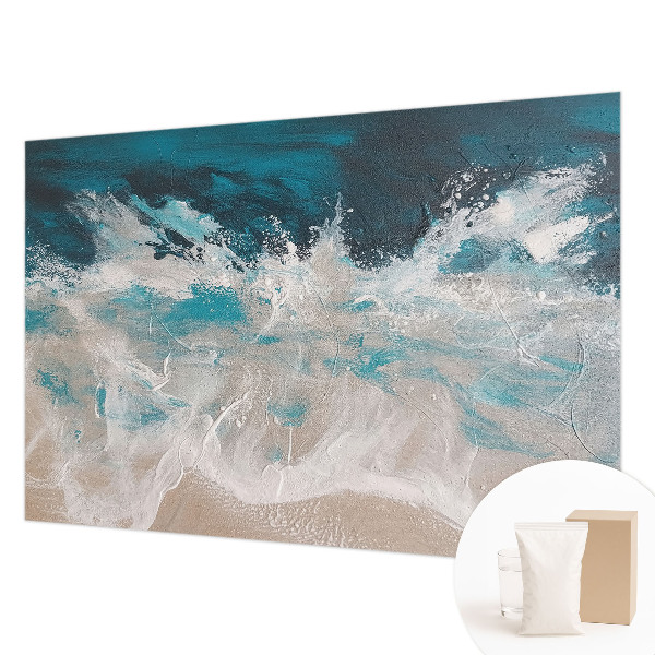 Papel mural con patrón decorativo con diseño de olas del océano