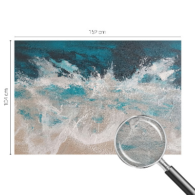 Papel mural con patrón decorativo con diseño de olas del océano