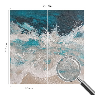 Papel mural con patrón decorativo con diseño de olas del océano