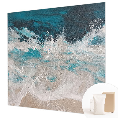 Papel mural con patrón decorativo con diseño de olas del océano