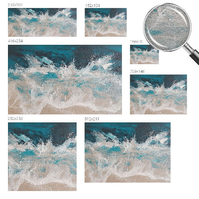 Papel mural con patrón decorativo con diseño de olas del océano
