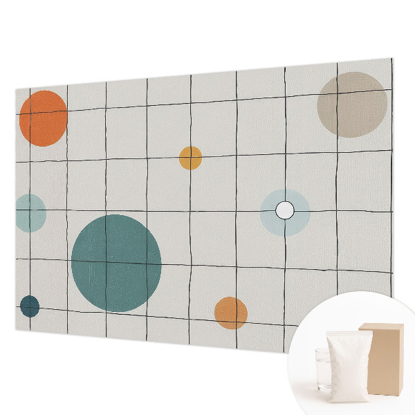 Mural de pared con estampado hermoso con círculos de colores