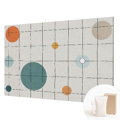 Mural de pared con estampado hermoso con círculos de colores