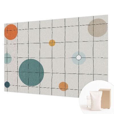 Mural de pared con estampado hermoso con círculos de colores