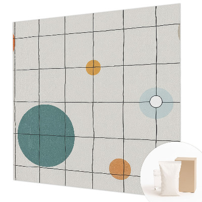 Mural de pared con estampado hermoso con círculos de colores