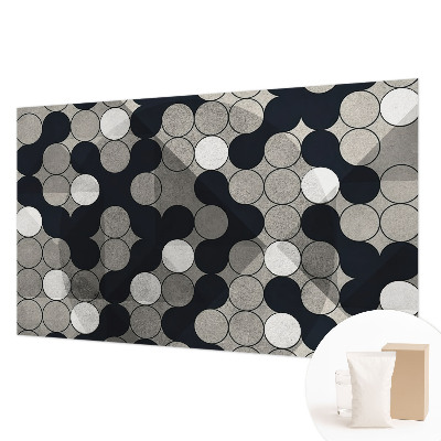 Papel mural texturado decorativo con diseño de círculos geométricos