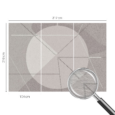 Fotomural decorativo para cabecero de cama con motivo de geometría abstracta