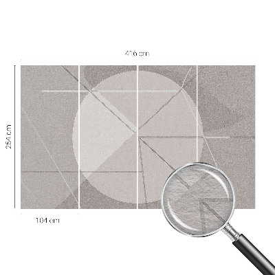 Fotomural decorativo para cabecero de cama con motivo de geometría abstracta