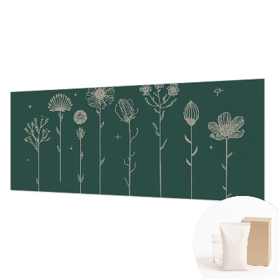 Mural de pared con estampado hermoso con flores delicadas